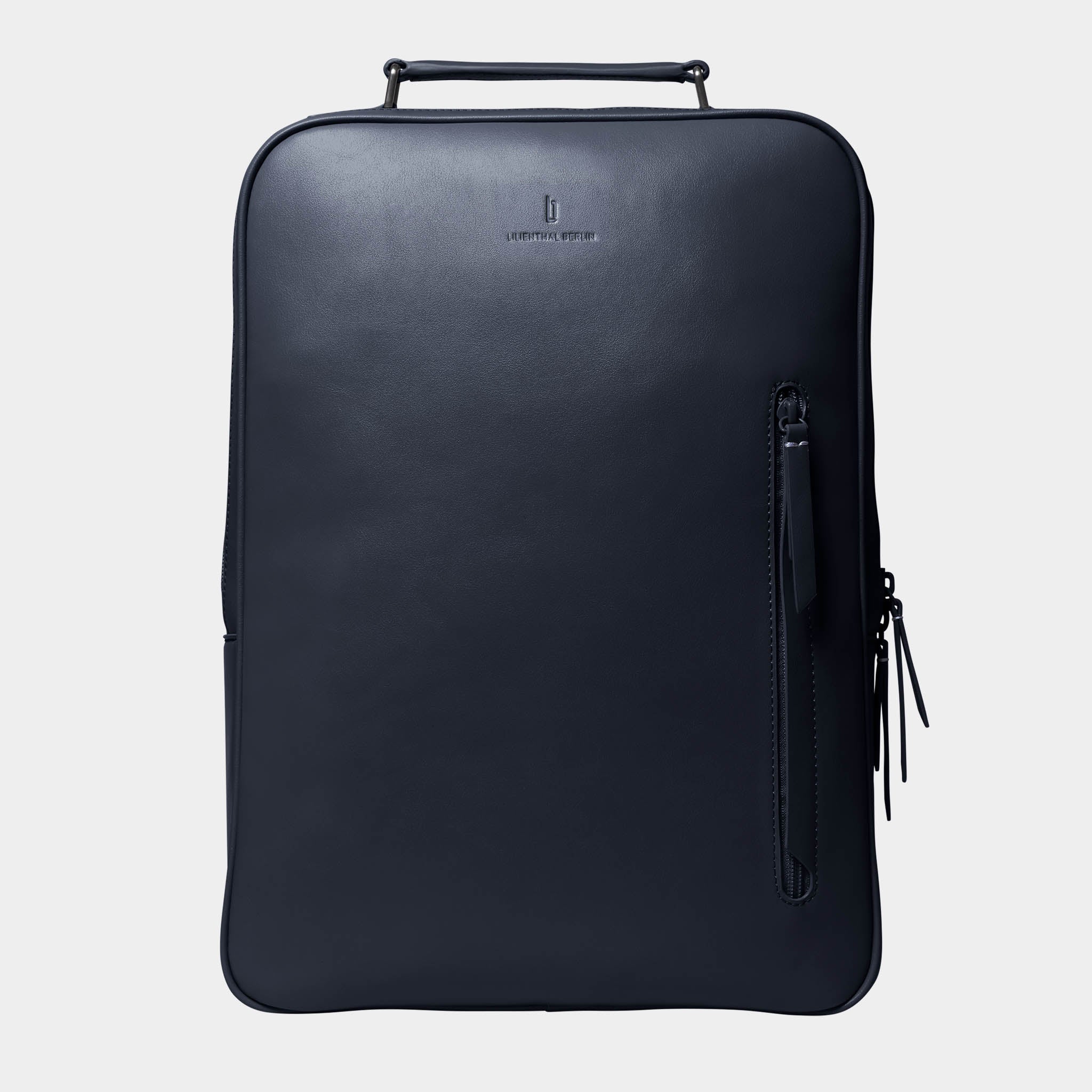 Minimalist Backpack Cactus Leather Navy Blue - Lilienthal Berlin