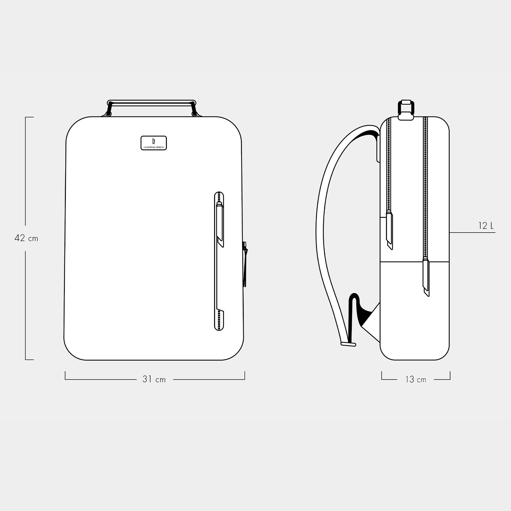 Minimalist Backpack Cactus Leather Sand - Lilienthal Berlin