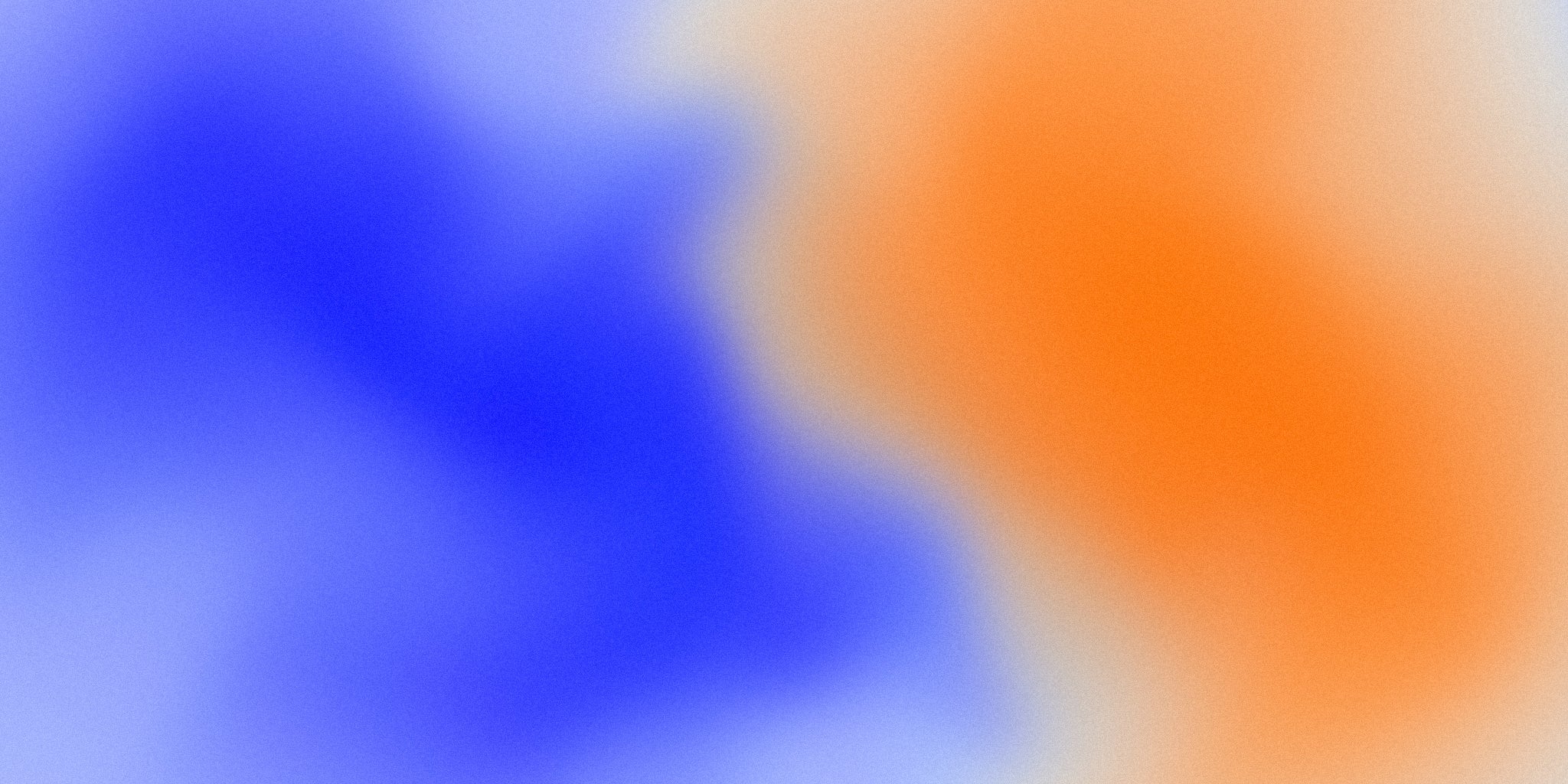 Abstract blue and orange gradient background with soft textured blending