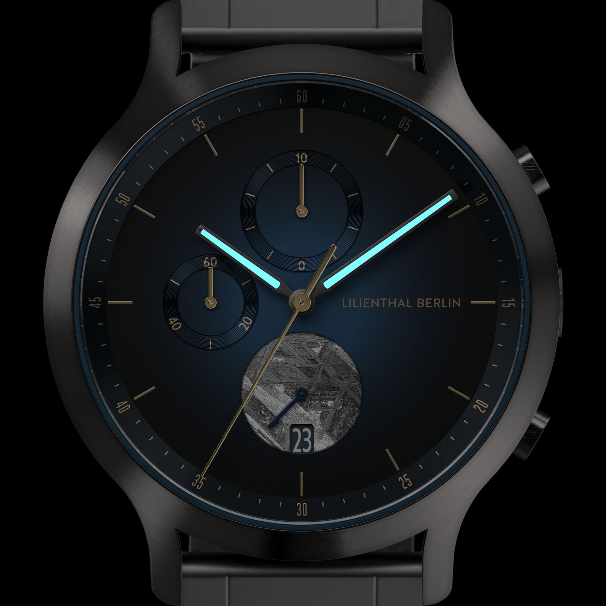 Chronograph Meteorite – Midnight Gold