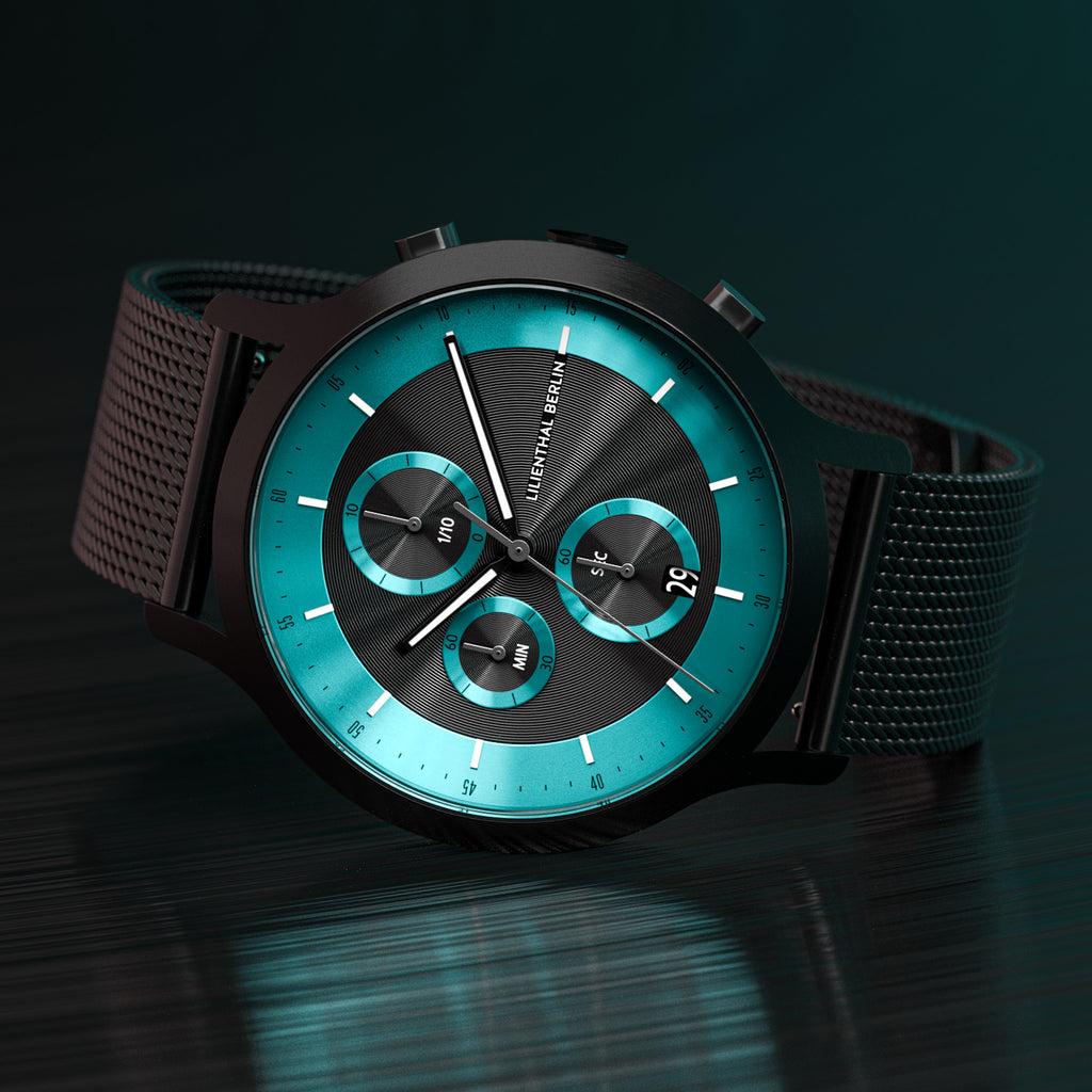Chronograph LP – Black Cyan