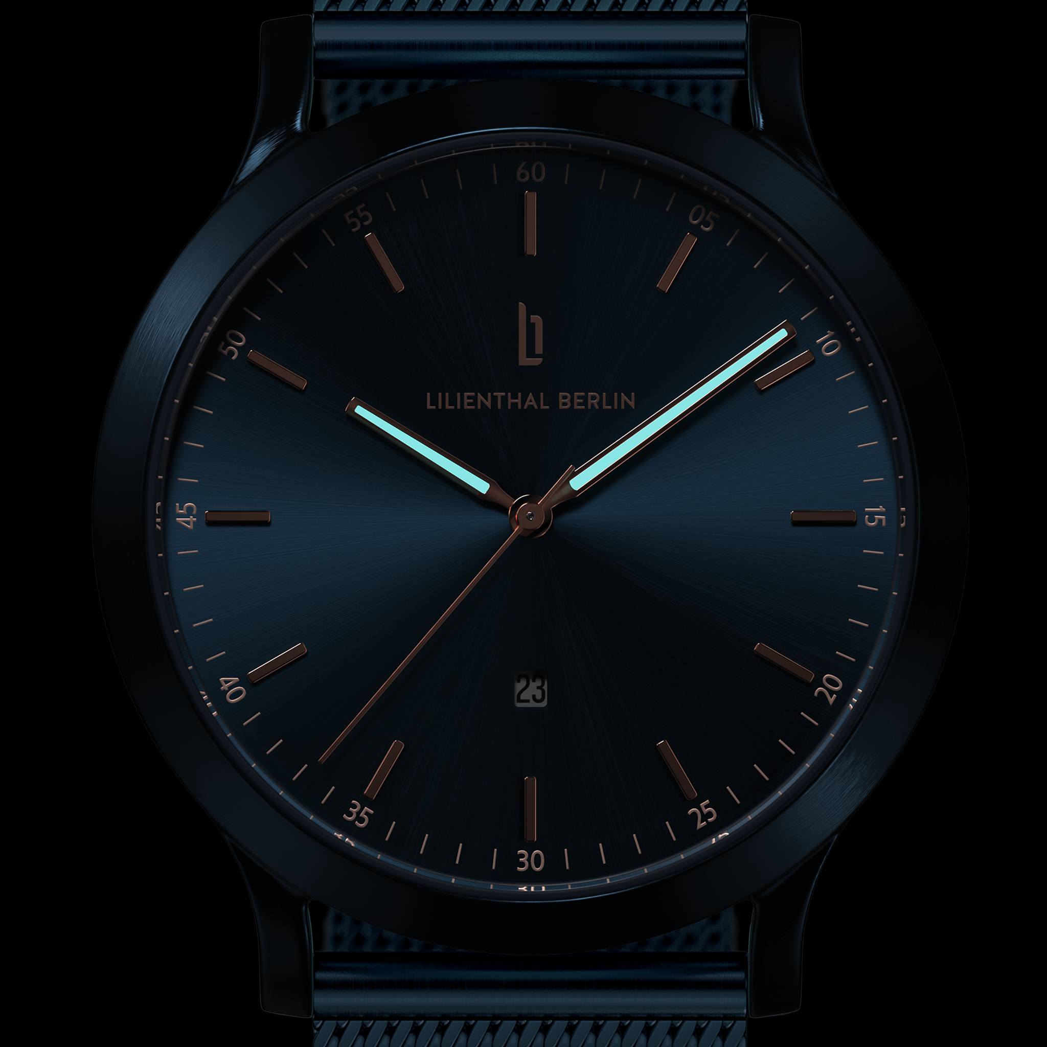 Huxley Blue Rose Gold - Lilienthal Berlin