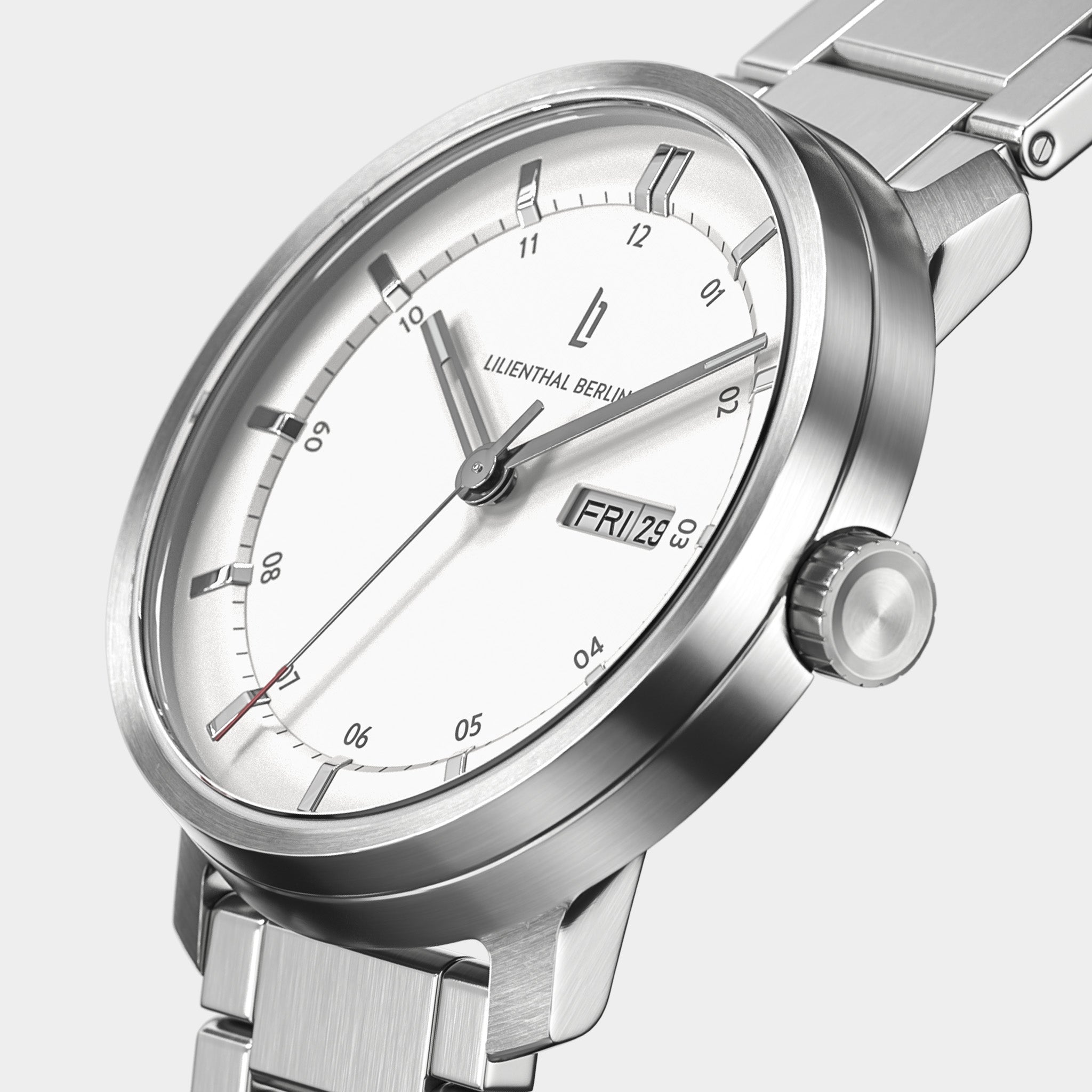 Neolux Day Date – Silver White