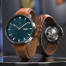 Neolux Day Date Dark Silver Blue - Lilienthal Berlin