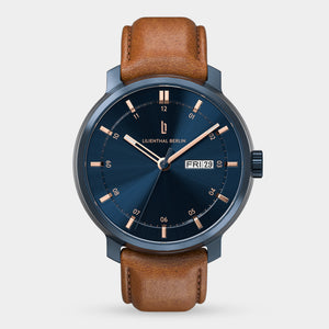 Neolux Day Date Blue Rose Gold - Lilienthal Berlin