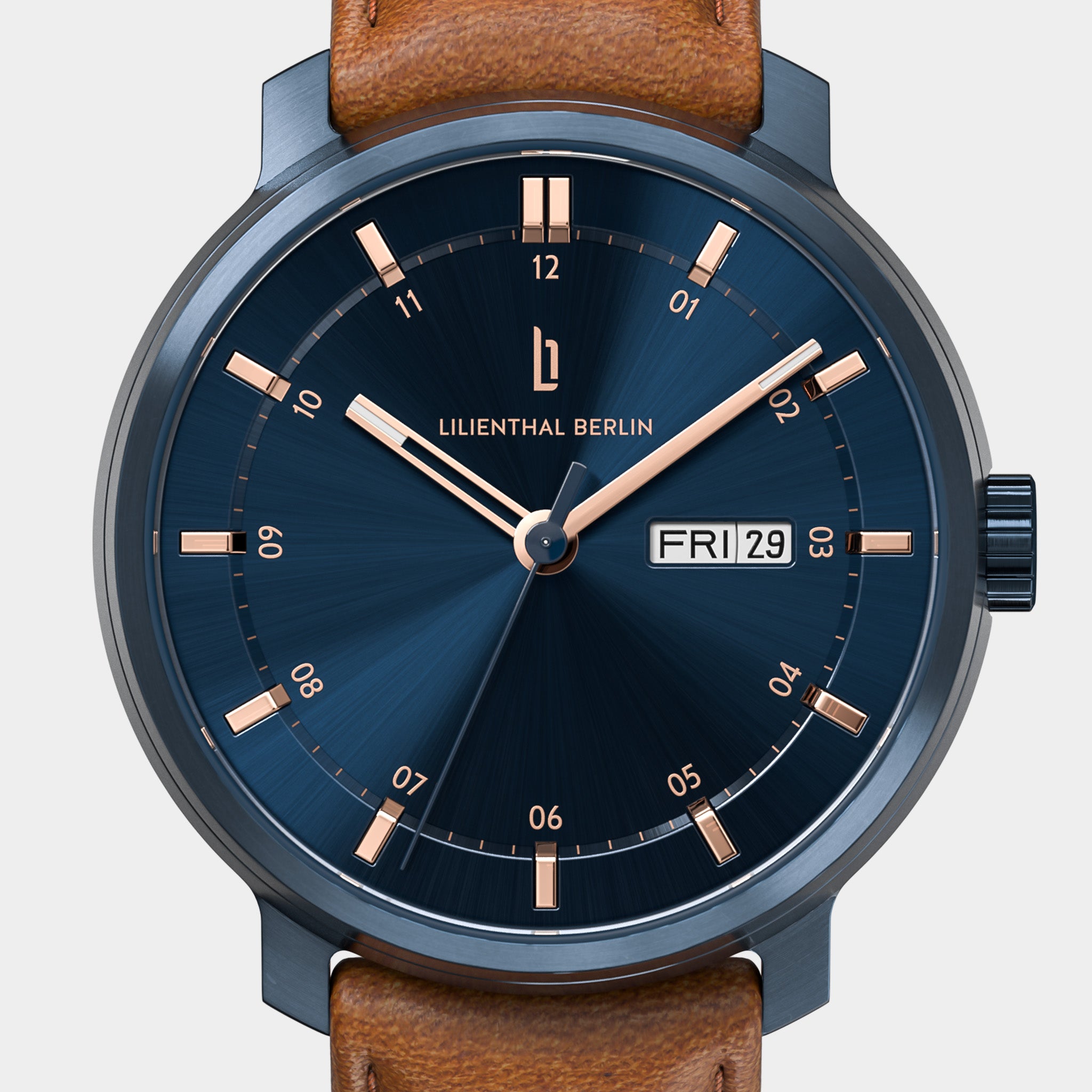 Neolux Day Date – Blue Rose Gold