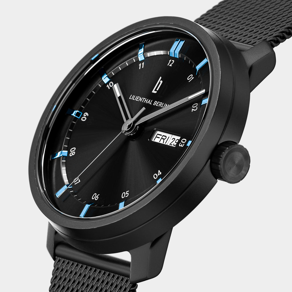 Neolux Day Date – Black Blue