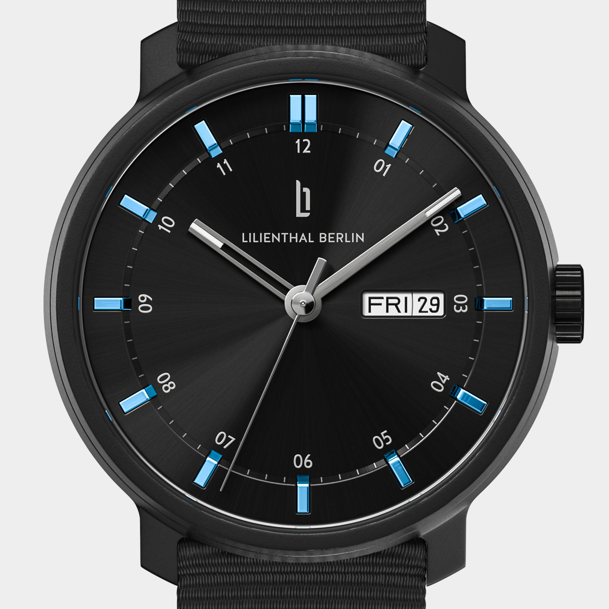 Neolux Day Date – Black Blue