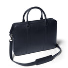 Classic Briefcase Cactus Leather Navy Blue - Lilienthal Berlin